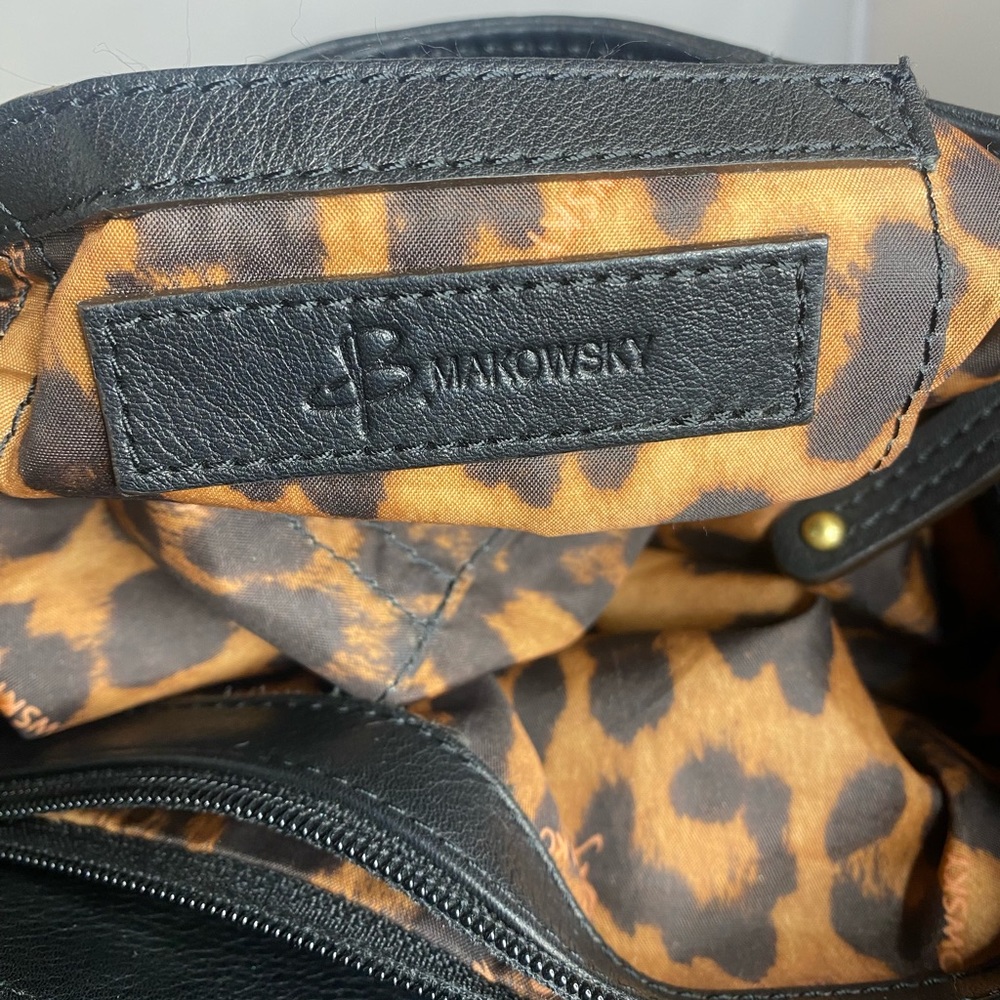 B. McKowsky black leather bag